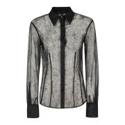 Stijlvolle Seamed Shirt Helmut Lang , Black , Dames