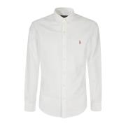 Lange Mouw Polo Shirt Ralph Lauren , White , Heren
