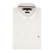 Casual korte mouw wit overhemd Tommy Hilfiger , White , Heren