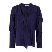 Elegant Floral Blouse Victoria Beckham , Purple , Dames