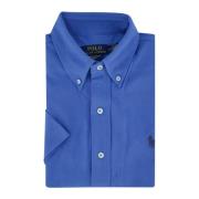 Blauw casual overhemd korte mouw Ralph Lauren , Blue , Heren