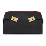 Flame Red Hug Salvatore Ferragamo , Black , Dames