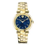 Analoge Roestvrij Staal Gouden Horloge Blauw Versace , Yellow , Dames