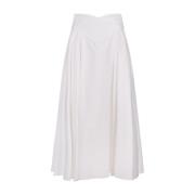 Witte Midi Rok met Korsetdetail Alexander McQueen , White , Dames