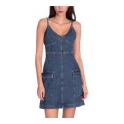 Short Dresses Calvin Klein Jeans , Blue , Dames