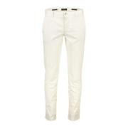 Witte Chino Broek Slim Fit Alberto , White , Heren