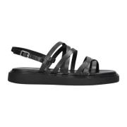 Zwarte Leren Sandalen Connie 501 Vagabond Shoemakers , Black , Dames