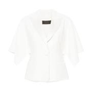 Witte Cady Jas met Pintuck Details Max Mara , White , Dames