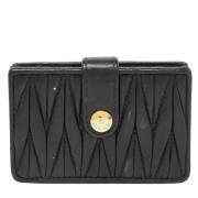 Pre-owned Leather wallets Miu Miu Pre-owned , Black , Dames