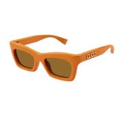 Vlinderstijl Zonnebril Gucci , Orange , Dames