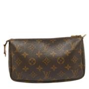 Pre-owned Canvas clutches Louis Vuitton Vintage , Brown , Dames