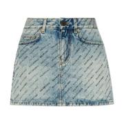 Denim rok Balenciaga , Blue , Dames