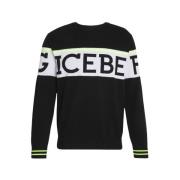 Zwarte Pull Regular Stijl Trui Iceberg , Black , Heren