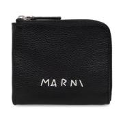 Portemonnee met logo Marni , Black , Heren