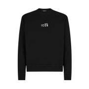 Mini Icon Ronde Hals Sweatshirt Dsquared2 , Black , Heren
