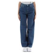 High Rise Relaxed Jeans Calvin Klein Jeans , Blue , Dames