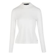 Elegante Gebreide Schildpadnek Top Marc Cain , White , Dames