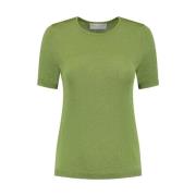 Glitter Groene T-shirt voor Vrouwen Amaya Amsterdam , Green , Dames