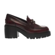 Bordeaux Leren Loafers Aw23 Hogan , Brown , Dames