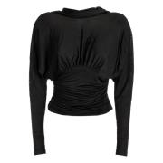 Regular Fit T-Shirt voor warm weer Saint Laurent , Black , Dames