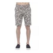 Groene Gestreepte Bermuda Shorts PT Torino , Multicolor , Heren