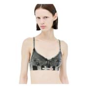 Denim Print Soft Cup Bra Diesel , Gray , Dames