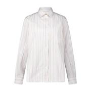 Gestreept overhemd met borstzak PS By Paul Smith , White , Dames
