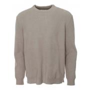 Round-neck Knitwear Nn07 , Gray , Heren