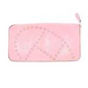 Pre-owned Leather wallets Hermès Vintage , Pink , Dames