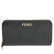 Pre-owned Leather wallets Fendi Vintage , Black , Dames