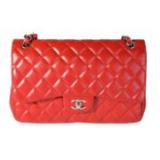 Pre-owned Leather chanel-bags Chanel Vintage , Red , Dames