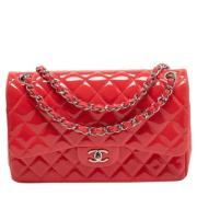 Pre-owned Leather chanel-bags Chanel Vintage , Red , Dames