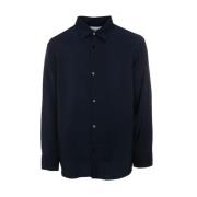 Modal Mix Shirt met Kent Kraag Nn07 , Blue , Heren