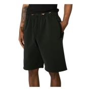 Gestructureerde Weefsel Utility Cut Shorts Gr10K , Black , Heren