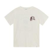 Geborduurd katoenen T-shirt met textuur Les Deux , Beige , Heren