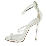 Pre-owned Leather sandals Giuseppe Zanotti Pre-owned , Gray , Dames