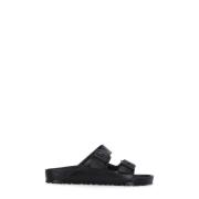 Comfortabele zwarte sliders Birkenstock , Black , Heren