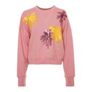 Palm Paillet Sweatshirt Essentiel Antwerp , Pink , Dames
