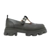 Leren Mary-Jane Schoenen Ganni , Black , Dames