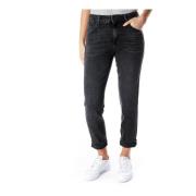 Cropped Boyfriend Jeans Replay , Black , Dames