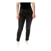 Zwarte Slim Fit Cropped Jeans Closed , Black , Dames