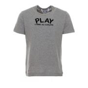 T-Shirts Comme des Garçons Play , Gray , Heren