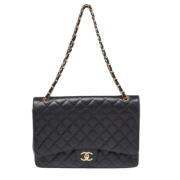 Pre-owned Leather chanel-bags Chanel Vintage , Black , Dames