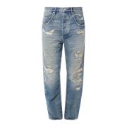 Blauwe Baggy Fit Jeans Purple Brand , Blue , Heren