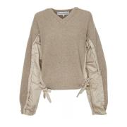 V-hals Ballonmouw Trui JW Anderson , Beige , Dames