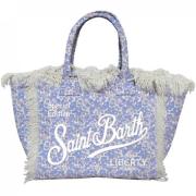 Colette Liberty Canvas Handtas met Franjes MC2 Saint Barth , Multicolo...