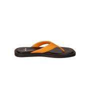 Nappa Leren Teenslipper Sandalen Copenhagen Shoes , Orange , Dames