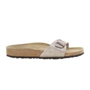 Dames Bronzen Madrid Sandalen Birkenstock , Beige , Dames