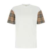 Casual Katoenen T-shirt Burberry , White , Dames