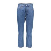 Blauwe Katoenen Jeans met Logo Detailing Levi's , Blue , Dames